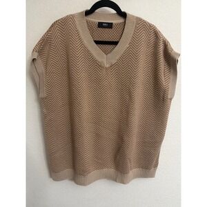 Able Tan Chevron Knit Vest